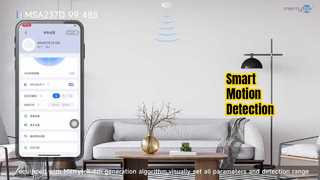 อุปกรณ์ตรวจจับความเคลื่อนไหว RS485 Smart Flush Mount 24GHz