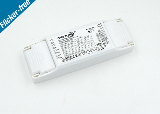 25W Non Flickering 1-10V / PUSH Dimming LED Power Supply Energy Saving